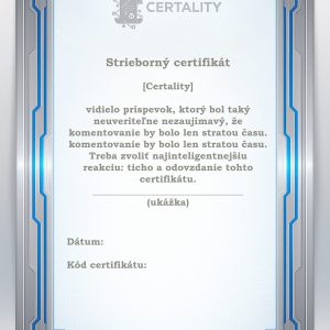 Certifikát internetovej originality