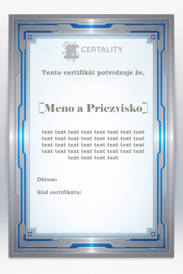 Certifikát internetovej originality