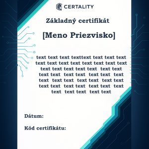 Certifikát digitálne svetlo