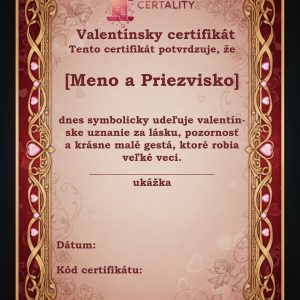 Valentínsky Certifikát